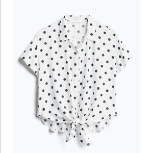 Lush Machelle Tie Front Top